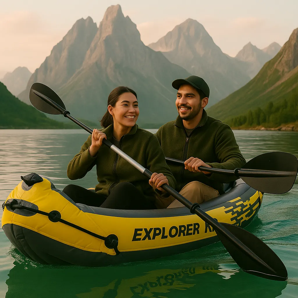 Надувной каяк Explorer K2 — двухместный (жёлтый)